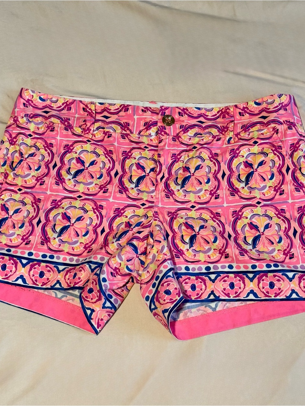 Lilly Pulitzer Pink Tile Mosaic Print “the Callahan” Shorts size 10